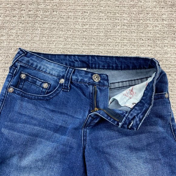 True Religion Jean Shorts Size 14 Boys Blue Denim Cut-Off Short Pants Casual - Picture 4 of 14